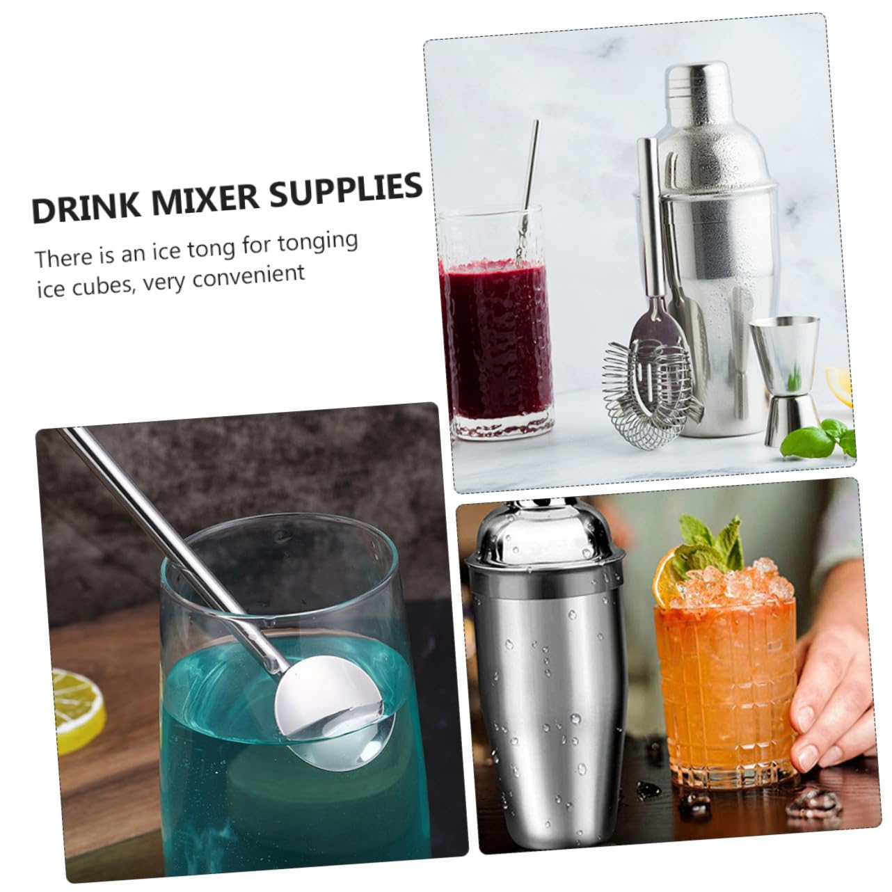 5piezas Coctelera De Acero Inoxidable Accesorios para Coctelería Medidor De Profesional Suministros para Bebidas para Barra para Bebidas