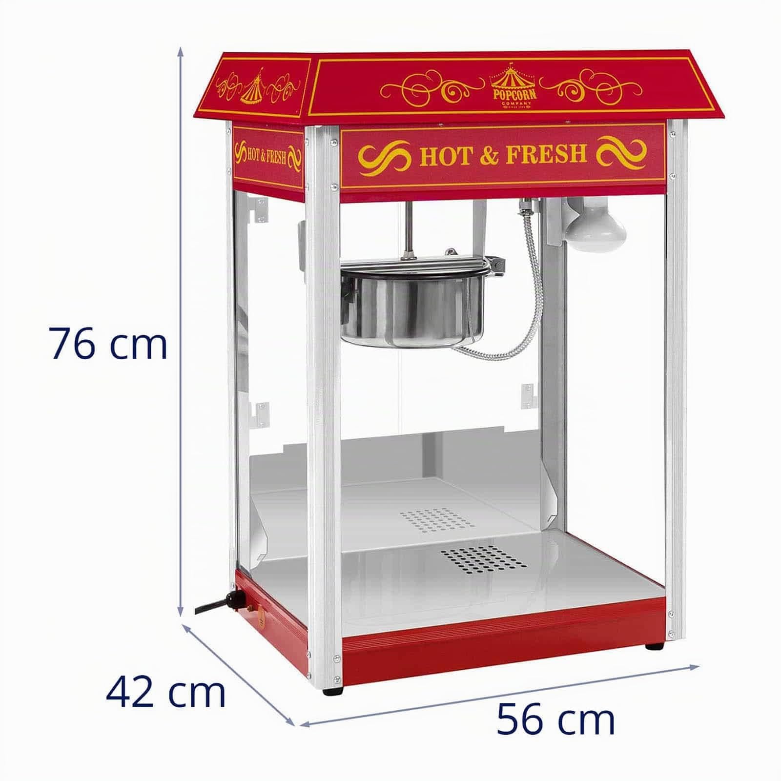 Royal Catering - Palomitera roja con diseño americano - 1500 W