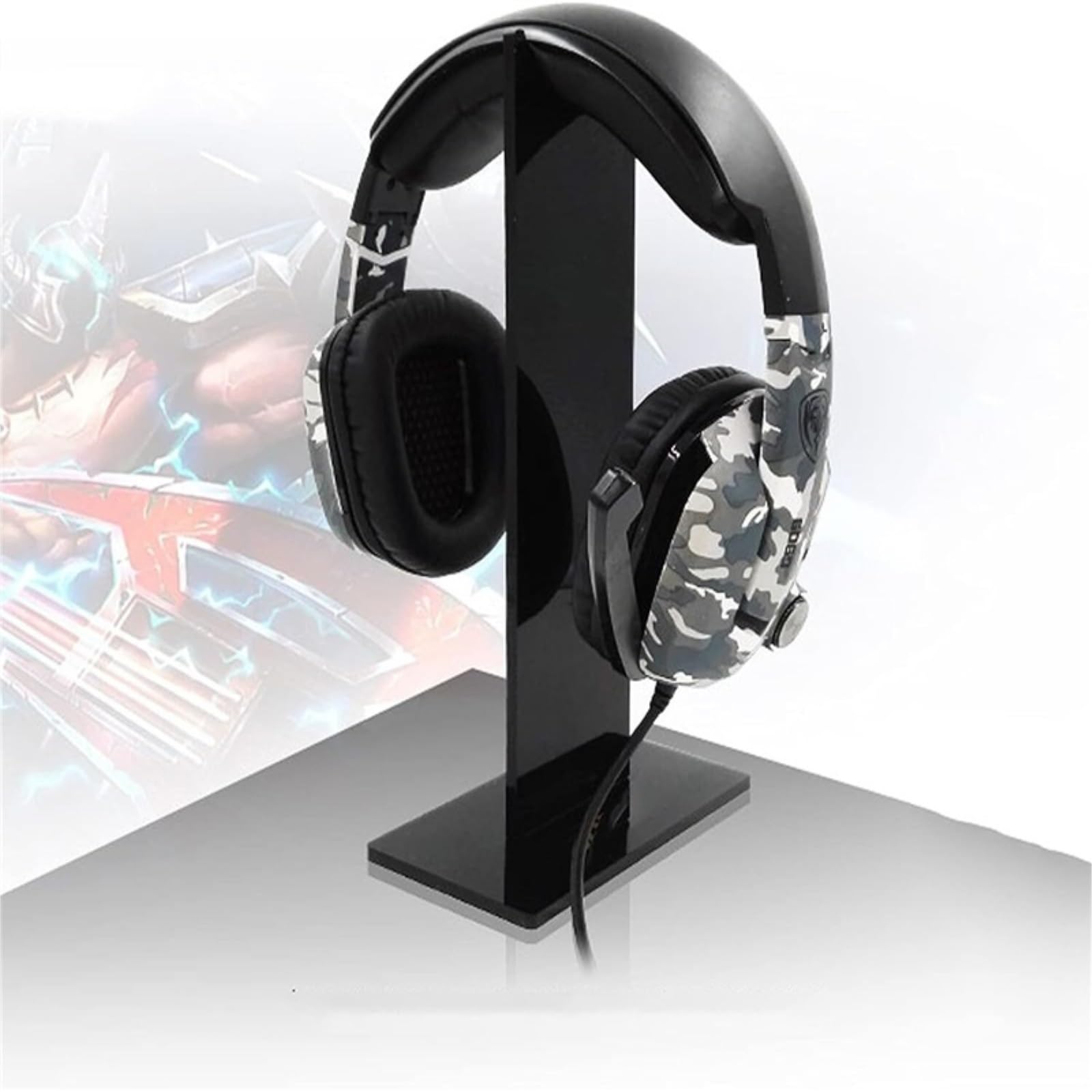 Gaming Accessori Supporto per Cuffie da Gioco Supporto per Cuffie per PC Montato sulla Testa Supporto per Mensola da Esposizione per Desktop Stand Over-Ear da Gioco(Pink)