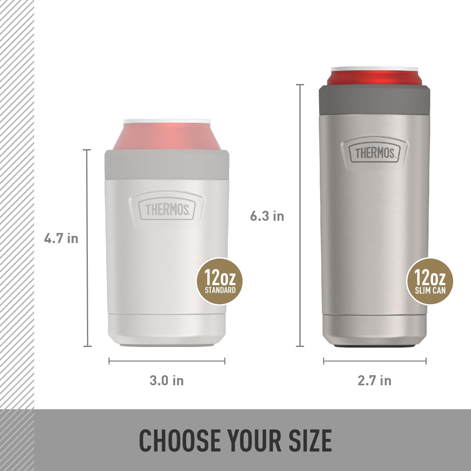 Amazon.com: THERMOS ICON SERIES, Slim Beverage Can Insulator - 12