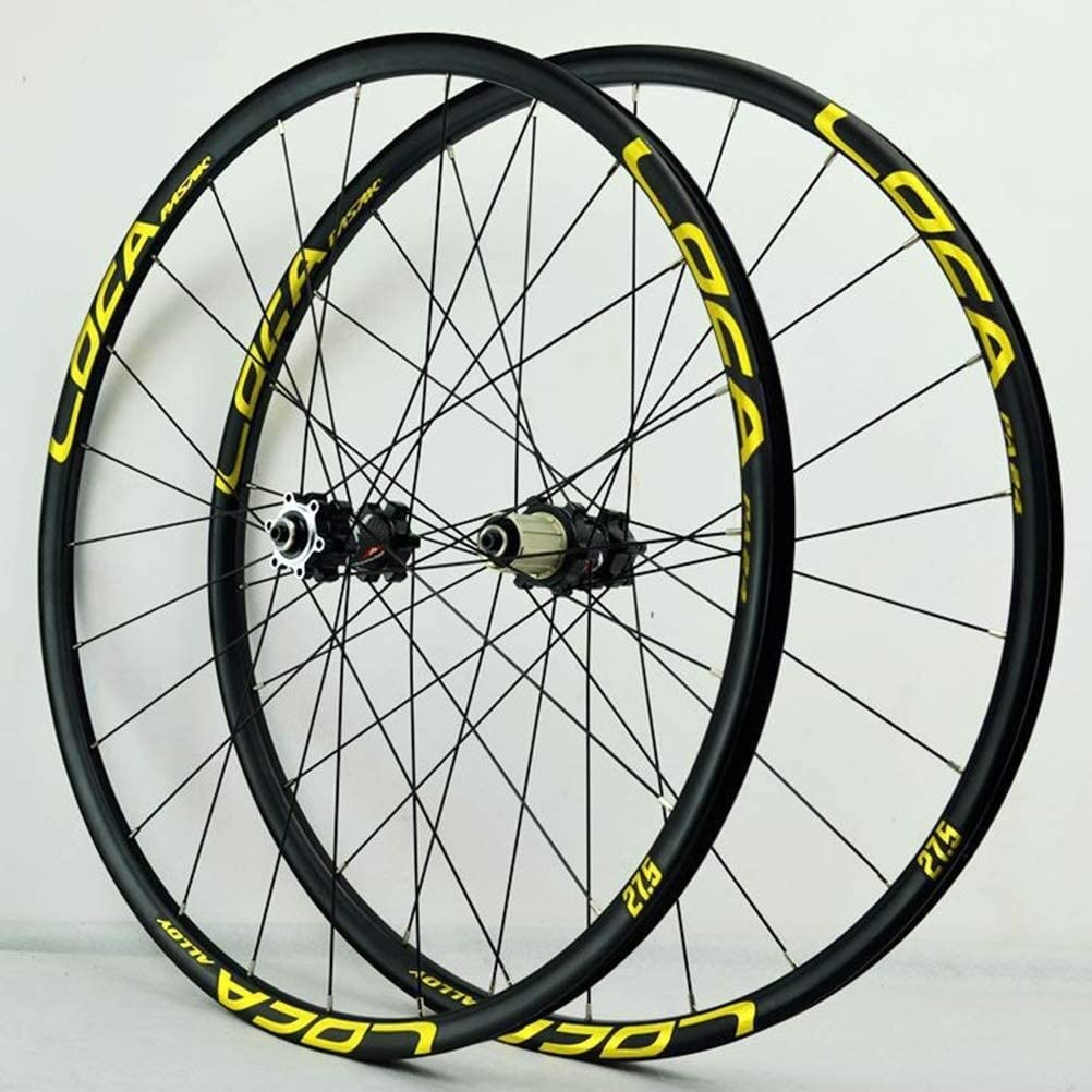 Amdieu Wheelset 26 27.5 29 Pulgadas MTB Rueda de Bicicleta, Freno de Disco Ruedas de Bicicleta de Bicicleta 24 Spoke for 7-12 Cassette de Velocidad QR Centros de rodamiento sellados 1850g Road Wheel