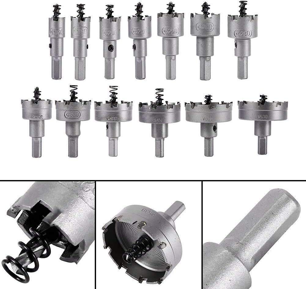 Juego de 13 brocas de perforación para sierra perforadora, avellanador cónico industrial, herramienta de biselado para trabajos de madera y metal, fresadora de biselado, broca de sierra