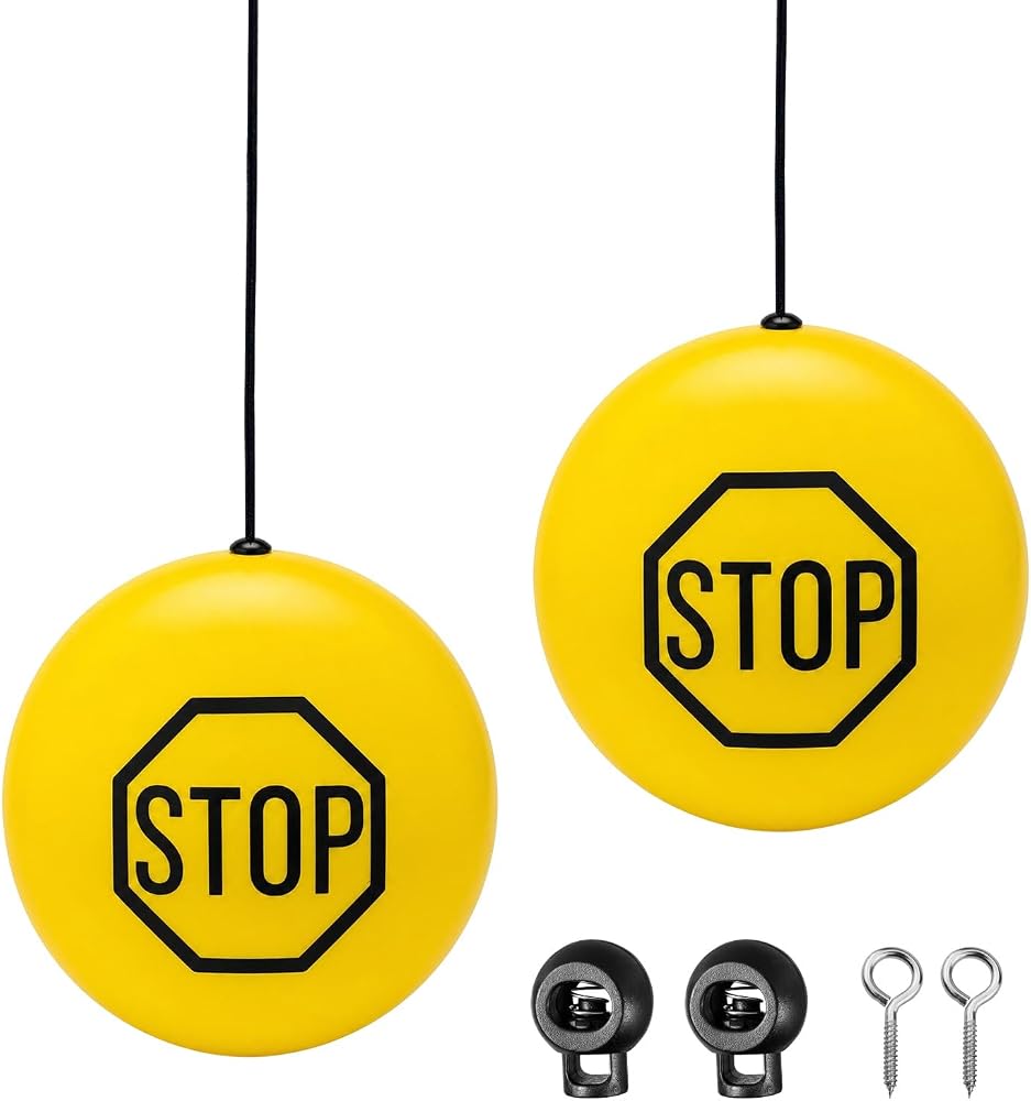 2 PCS Garage Parking Aid Ball, Car Stop Indicator, Yellow — 사진 1