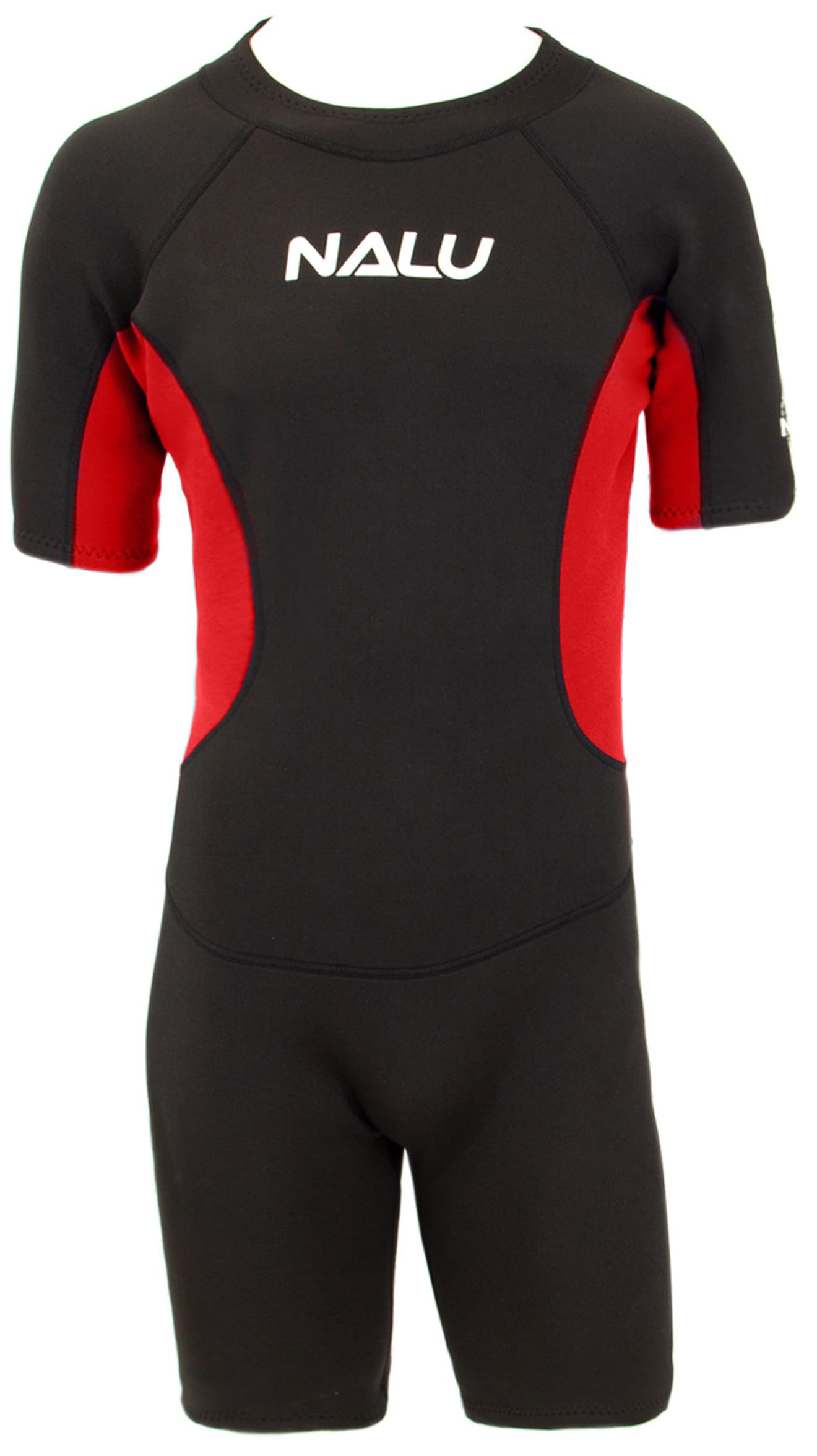 Adults Shortie Wetsuit 3mm Neoprene Stretchy Swimming Surfing Diving Skin Shorty Wet Suit for Men & Women (Red, 40" Chest)
