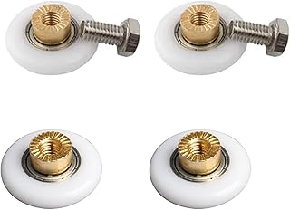Shower Door Rollers, 4 Pcs 19mm Shower Door Rollers Runners Wheels Replacement for Bathroom Glass Shower Sliding Door