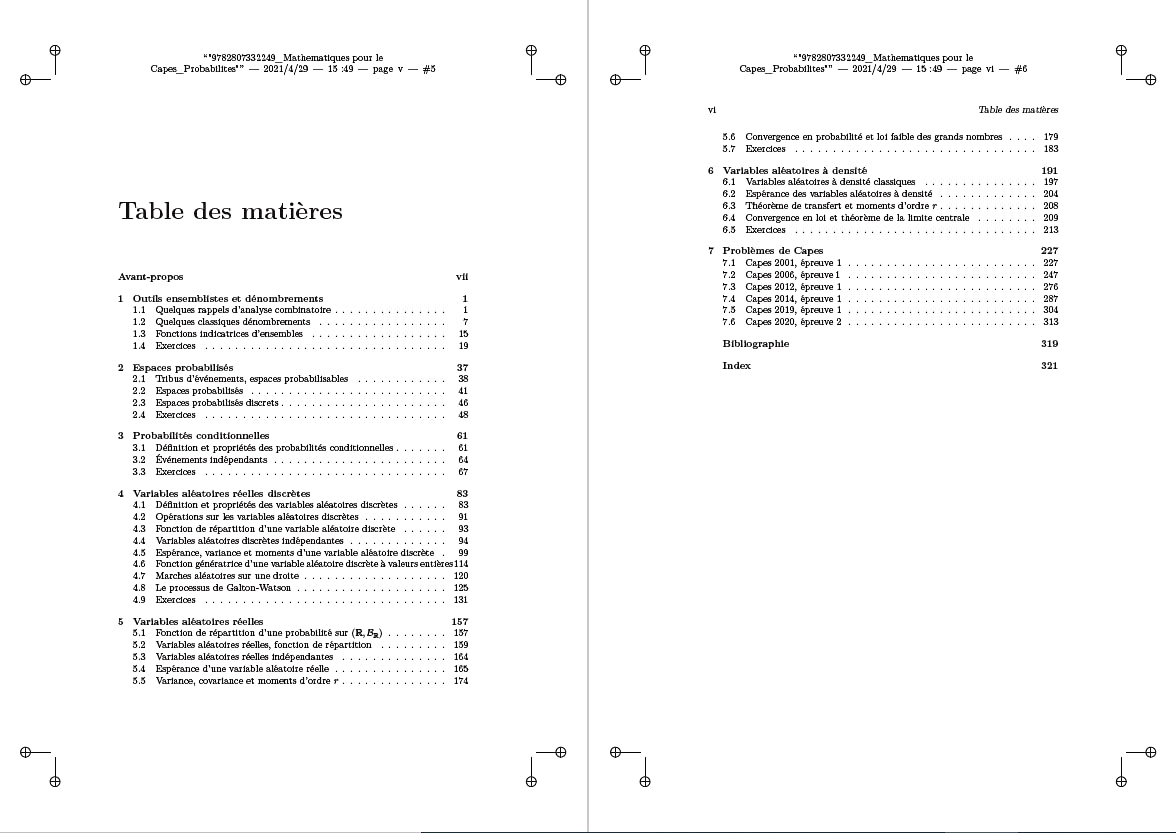 Mathématiques pour le Capes. Probabilités: Cours complet avec 200 exercices et problèmes corrigés