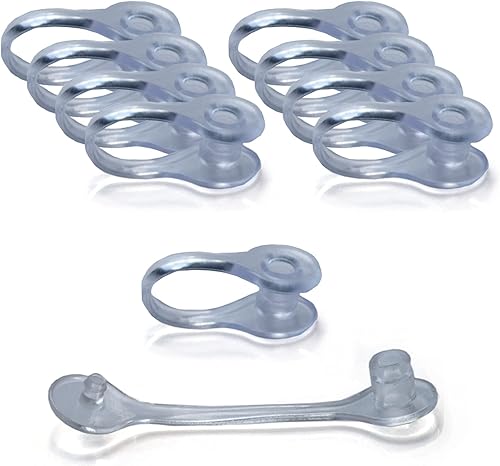 Llavero de plástico Conector PestañaBrocheClip (transparente), 0.709 in por 0.315 in