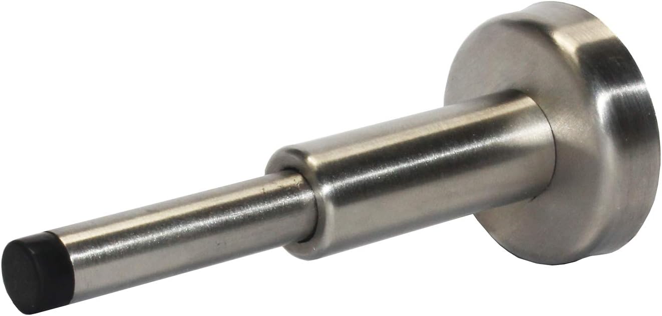 HUAYY Stainless Steel Door Stopper,3.5 inch Bedroom, Kitchen,Low Weight Bathroom Door Stop Hydraulic Buffer Sound Dampening Bumper Wall Protector Wall Mount