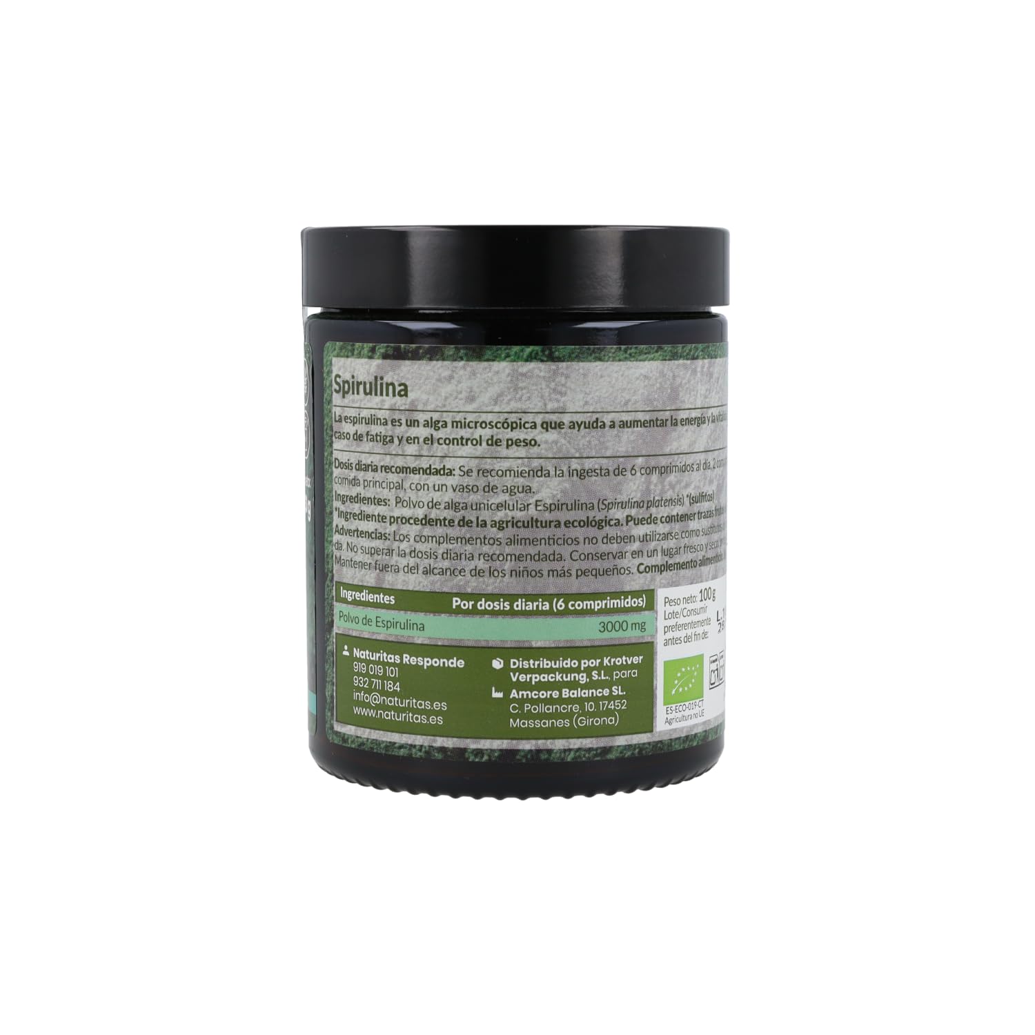 Espirulina pura bio 3.000mg | 200 comprimidos | Naturitas Essentials | Espirulina ecológica 3.000 mg/día | Superalimento rico en proteínas | Algas