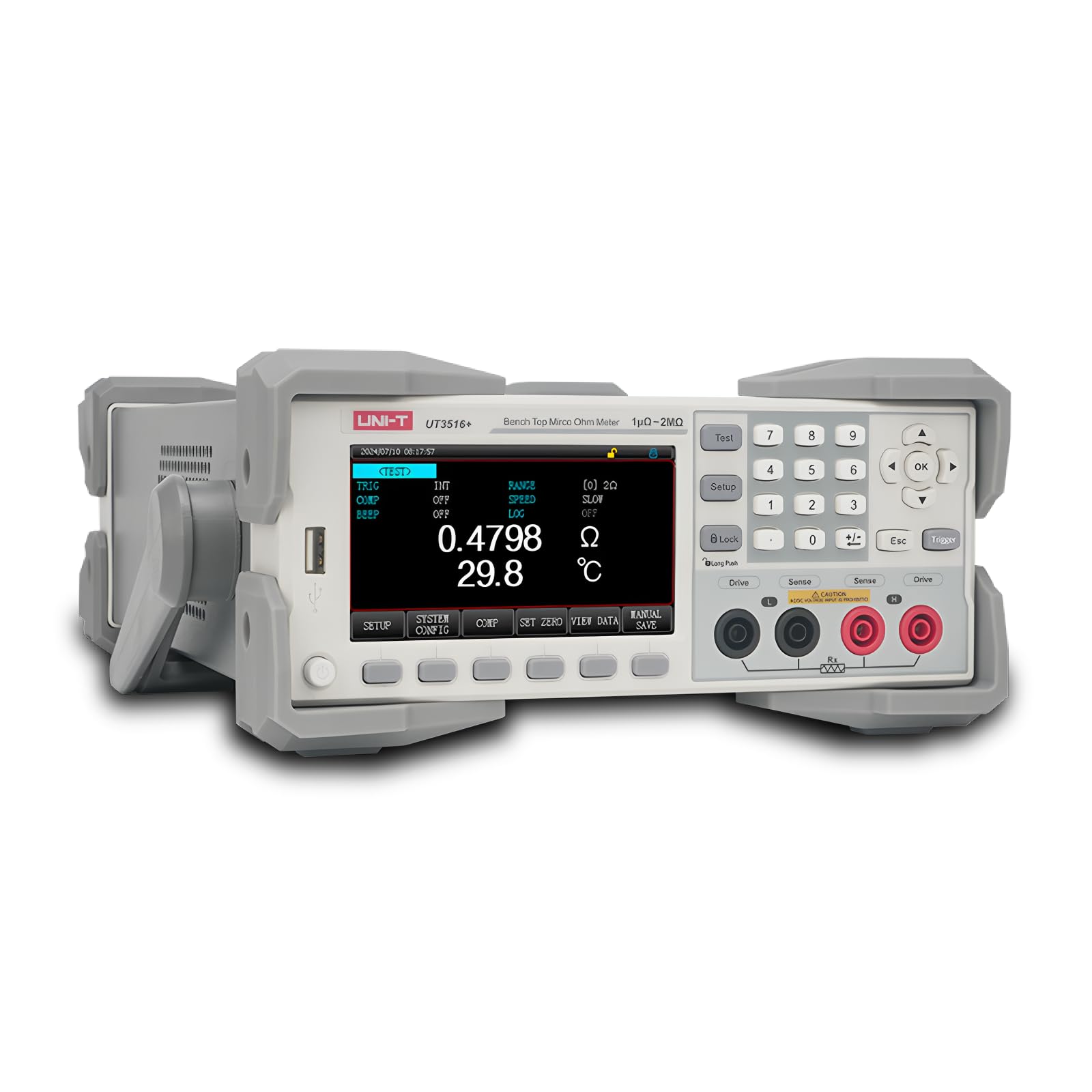 Microóhmetro de banco de alta precisión de la serie UNI-T UT3510+ – Resolución de 1μΩ, precisión del 0.05%, prueba rápida de 10 ms (UT3516+ 1 μΩ-2 MΩ)