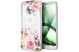 Moto G6 Case, Ueokeird Slim Shockproof Clear Floral Pattern Soft Flexible TPU...