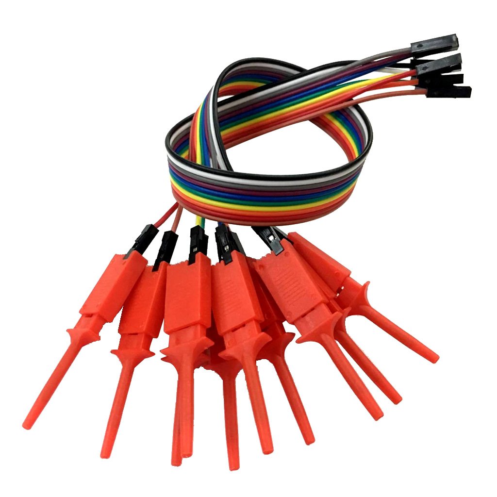 Set of 10 Test Hook Clip for Logic Analyzer - Red-picture-14