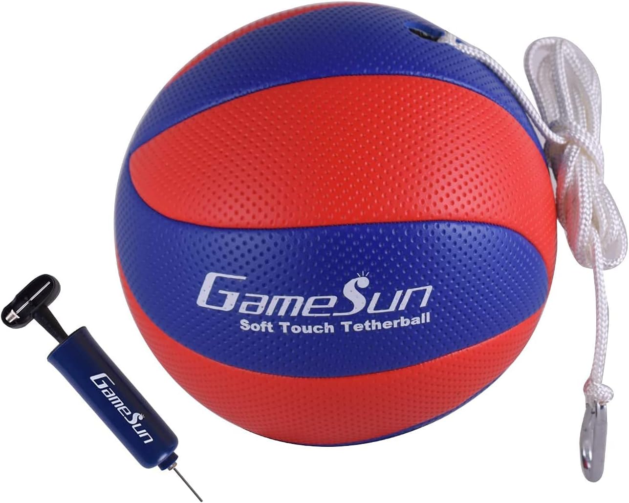 GAMESUN Tetherball Ball and Rope with Carabineer, Soft Touch, Portable