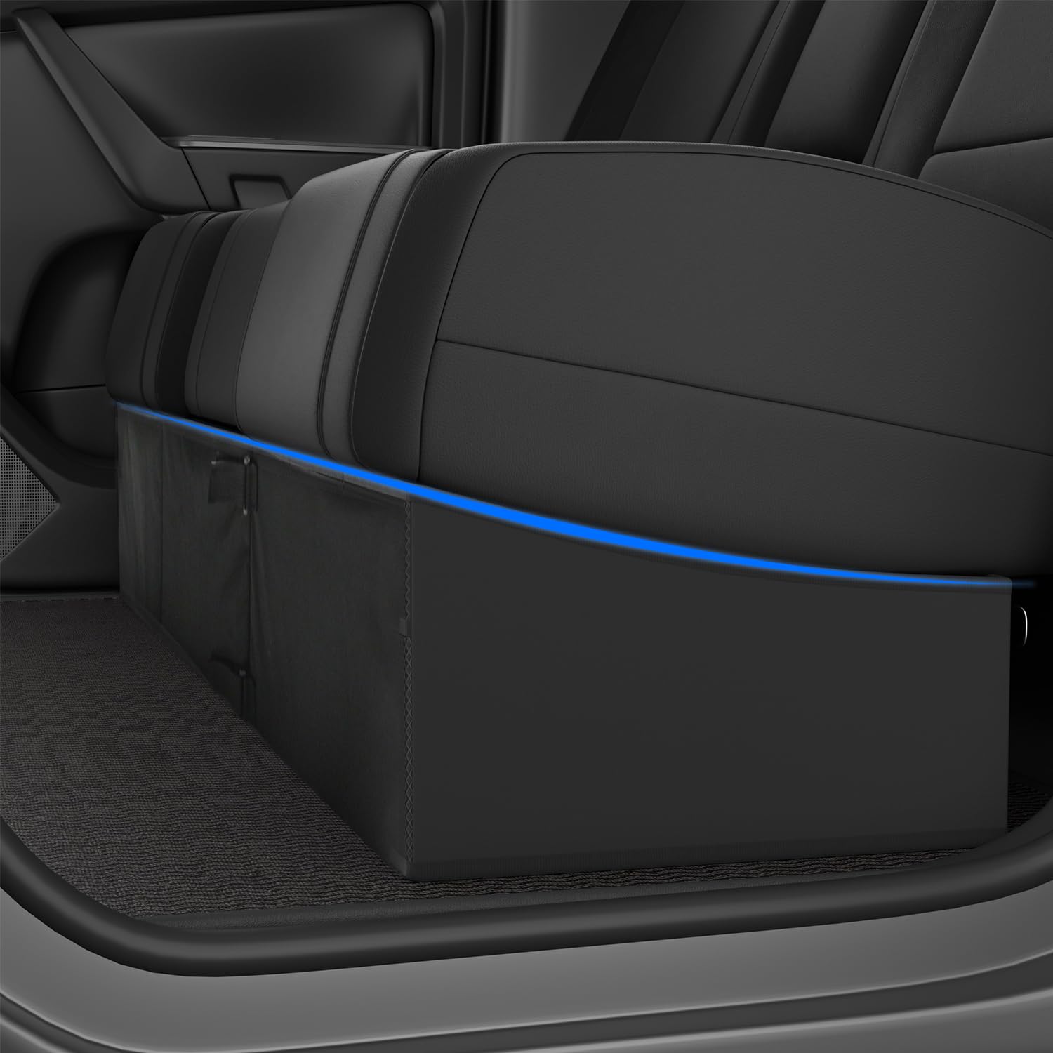Aufbewahrungstasche unter dem Sitz, passend für Dodge Ram 1500 2019–2021, 2022, 2023, 2024, Untersitz-Aufbewahrungsbox, Werkzeug-Organizer, LKW, Crew Cab(schwarz)