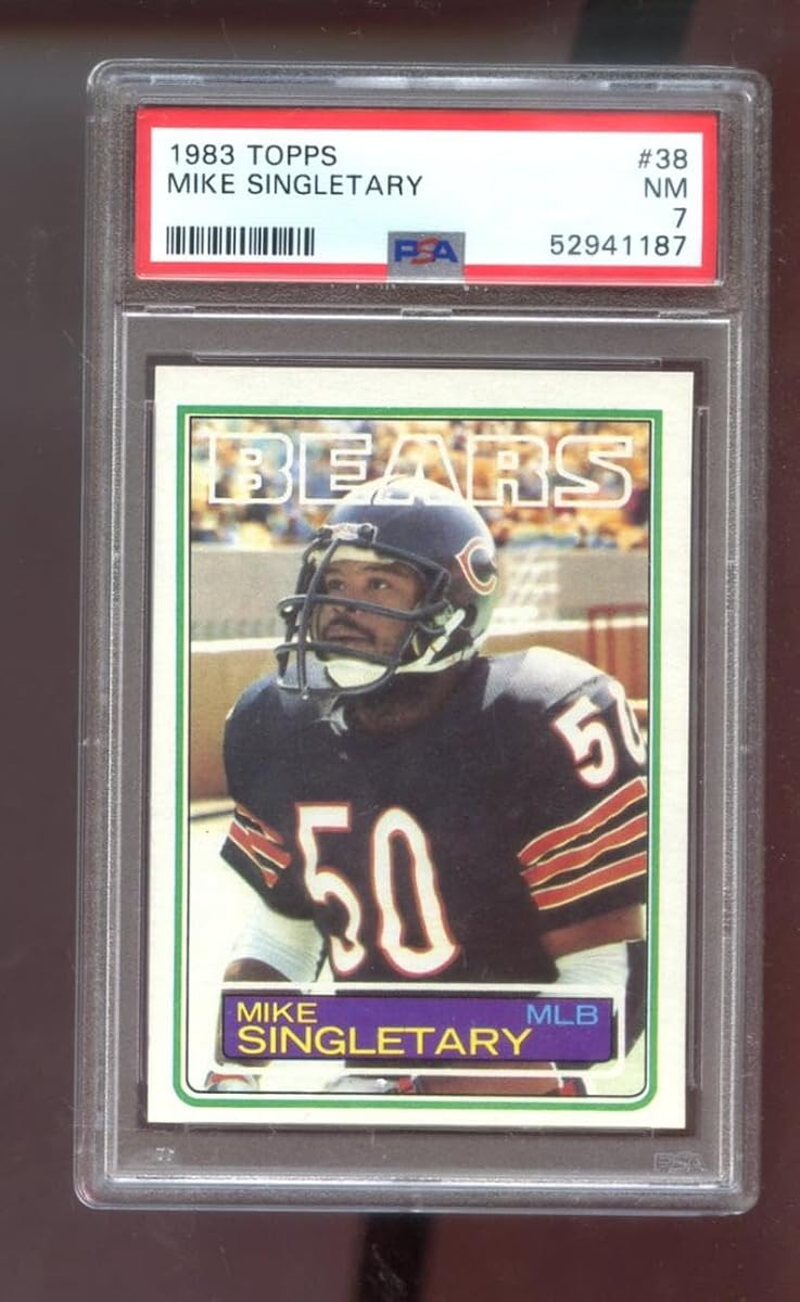 1983 Topps #38 Mike Singletary NOVATO RC Bears PSA 7 NM Tarjeta de fútbol americano NFL