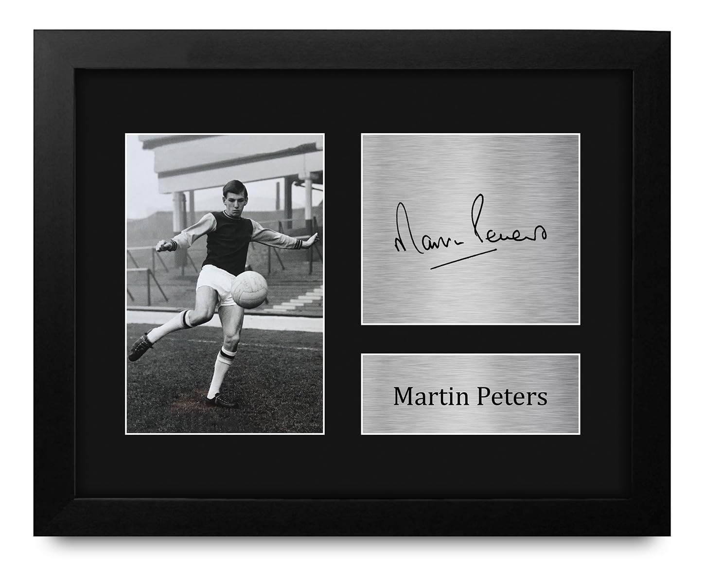 HWC Trading Martin Peters West Ham Utd Hammers Framed Gifts Printed Signed Autograph Picture for Fans and Supporters - US Letter Size