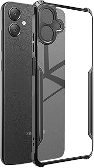 SPAZY CASE® Samsung Galaxy M05 Back Cover | Transparent Crystal Clear Hard PC Back Case with TPU Bumper, Drop Protection Case Cover for Samsung Galaxy M05