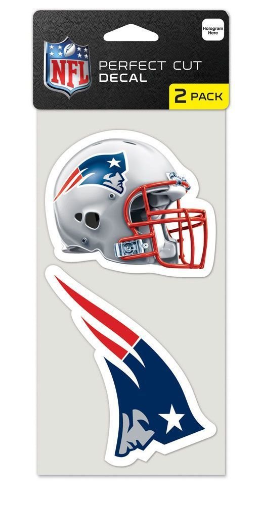 Adesivo Oval Co Logotipo Do Tie NFL New England Patriots Preto E - Foto 5