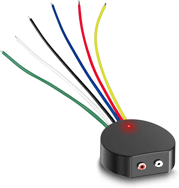 2 Channel Line Output Converter for Car Audio - High to Low Level RCA Converter with Adjustable Gain, Converts Speaker Wire to RCA for Factory Radio & Aftermarket Amplifiers.