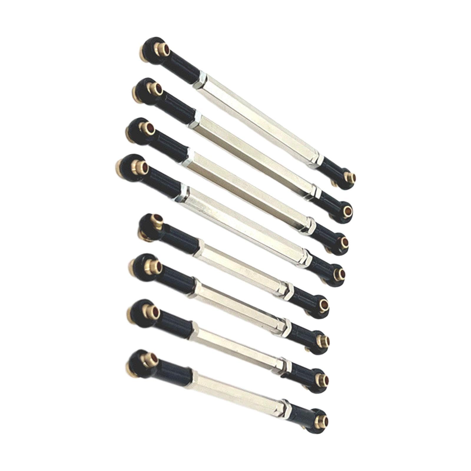 predolo 8 Piezas de Varillas de Enlace para Chasis RC, Accesorios de Varillaje de Chasis, Piezas de Repuesto, Varilla de Enlace de Dirección Ajustable para MN