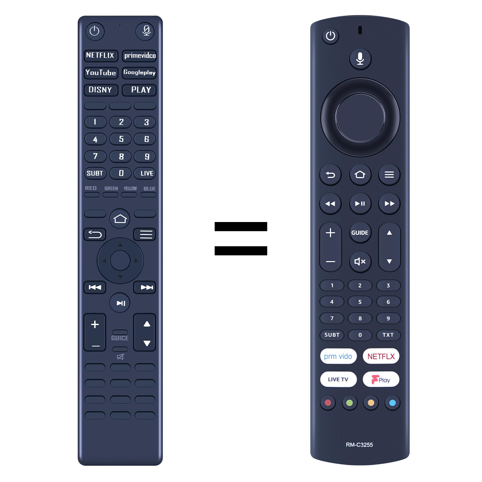 RYQIF RM-C3255 Telecomando di ricambio adatto per JVC 2022