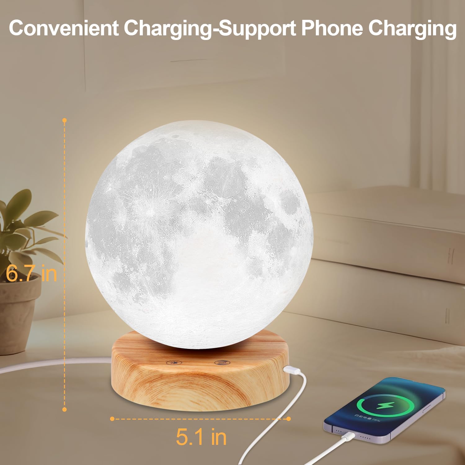 Lampe de luminothérapie – Lampe solaire à spectre complet de 10 000 lux, 3 températures de couleur et lumière rouge 670 nm, contrôle tactile/télécommande, gradation continue, chargement de