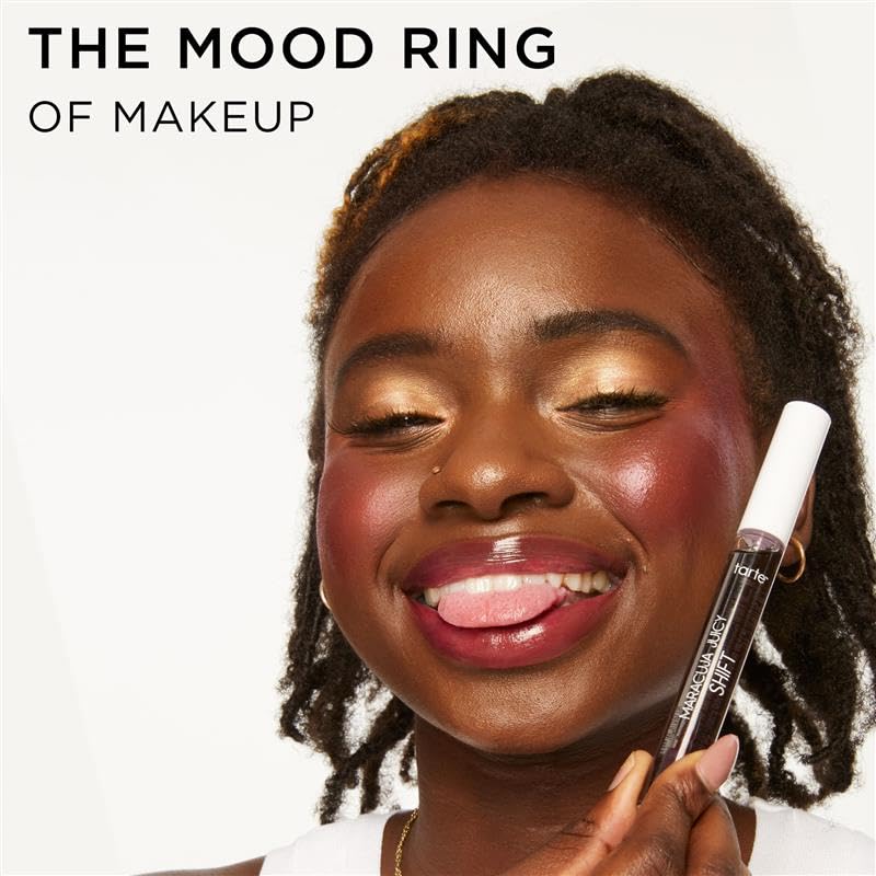 tarte maracuja juicy lip & cheek shift – pH-Powered Lip Gloss Balm with Vitamin E & Hyaluronic Acid for Smooth, Moisturized Lips & Cheek Tint Blush, Vegan & Cruelty-Free - Image 6