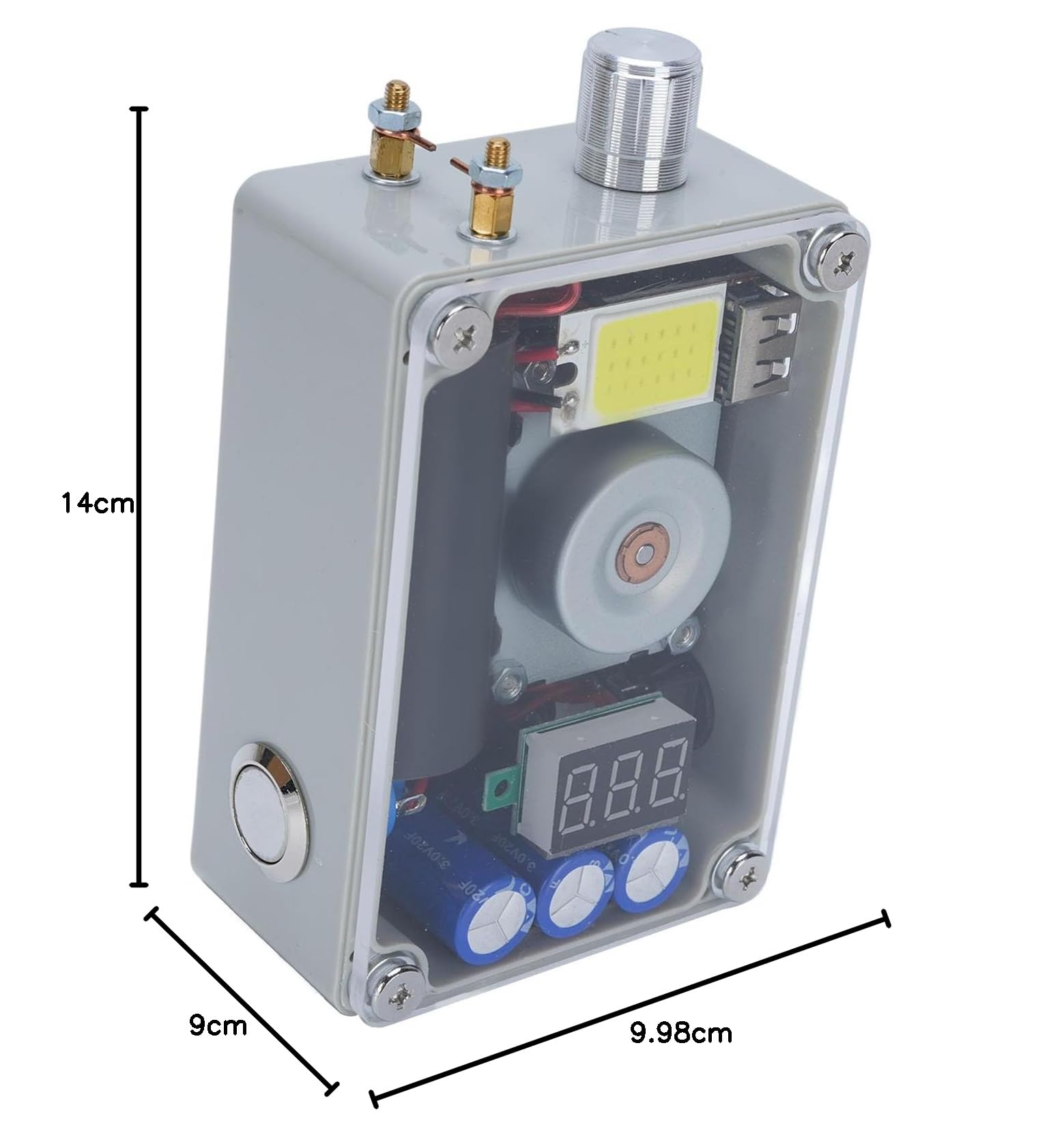 Generador Portátil de Emergencia para Exteriores, Cargador USB con Luz COB, Banco de Energía de Supervivencia de Emergencia para Acampar, Generador de Manivela para Cargar el