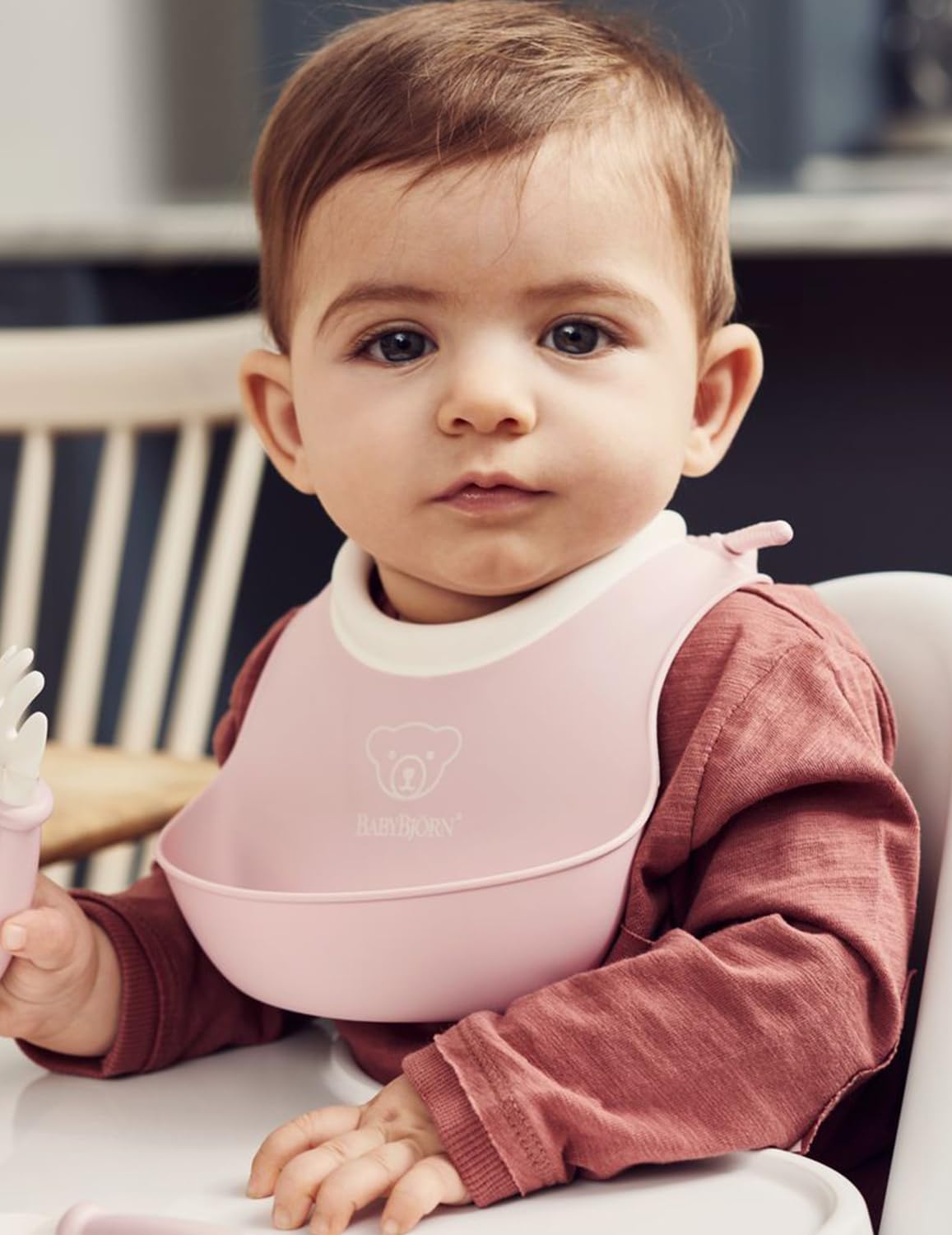 BABYBJÖRN Kleines Lätzchen 2-pack (Blassgrün/Blassrosa)