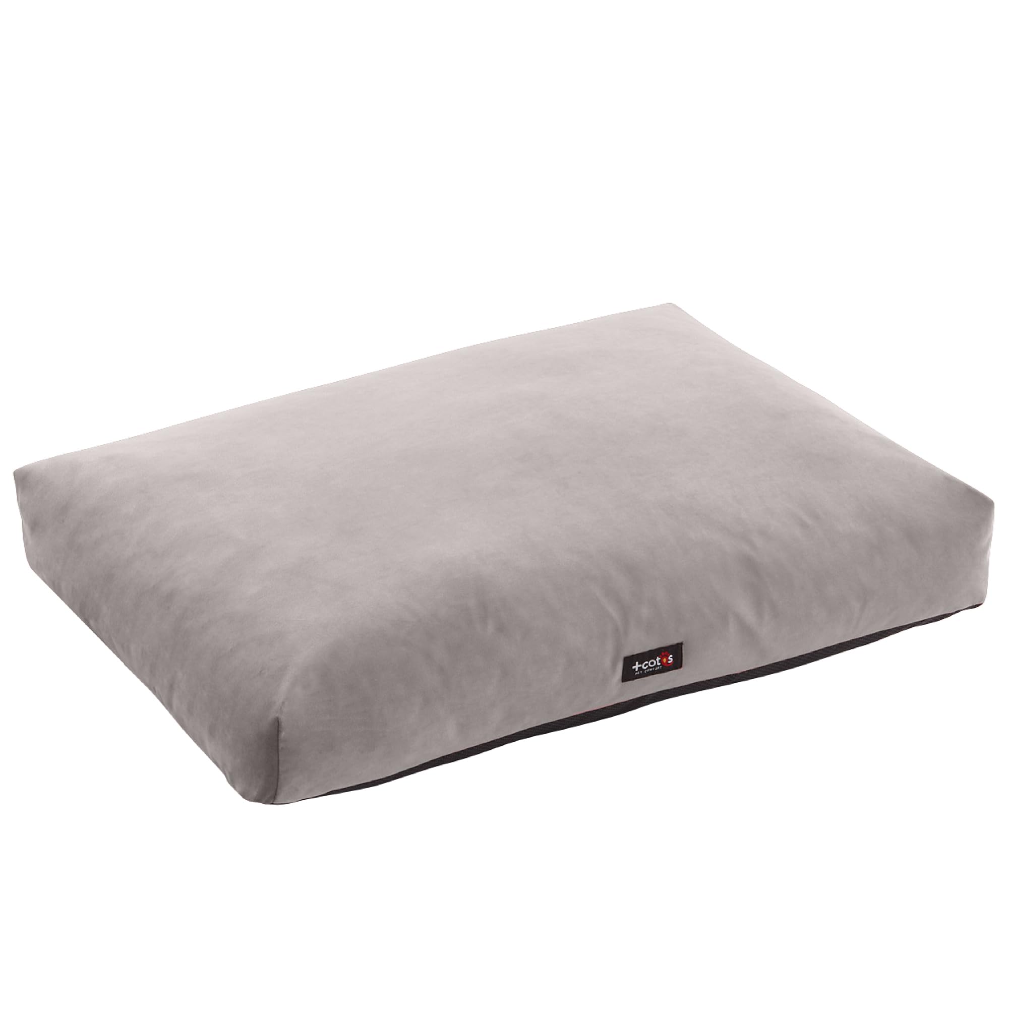 Large Dog Bed, Comfortable, Non-Slip Mat for Large Dogs, Washable Velvet Zip Cover, Ideal for Pets, Grey, Size XL 110 x 80 x 10 cm + COTES
