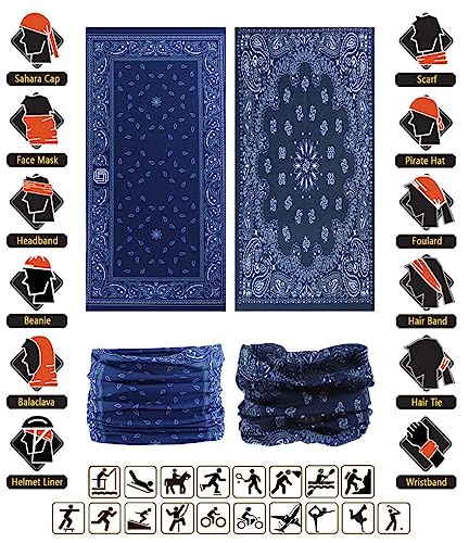 Image of VANCROWN Headband Neck Gaiter Head Wrap Headwear Face Mask Magic Scarf Bandana for Men and Women