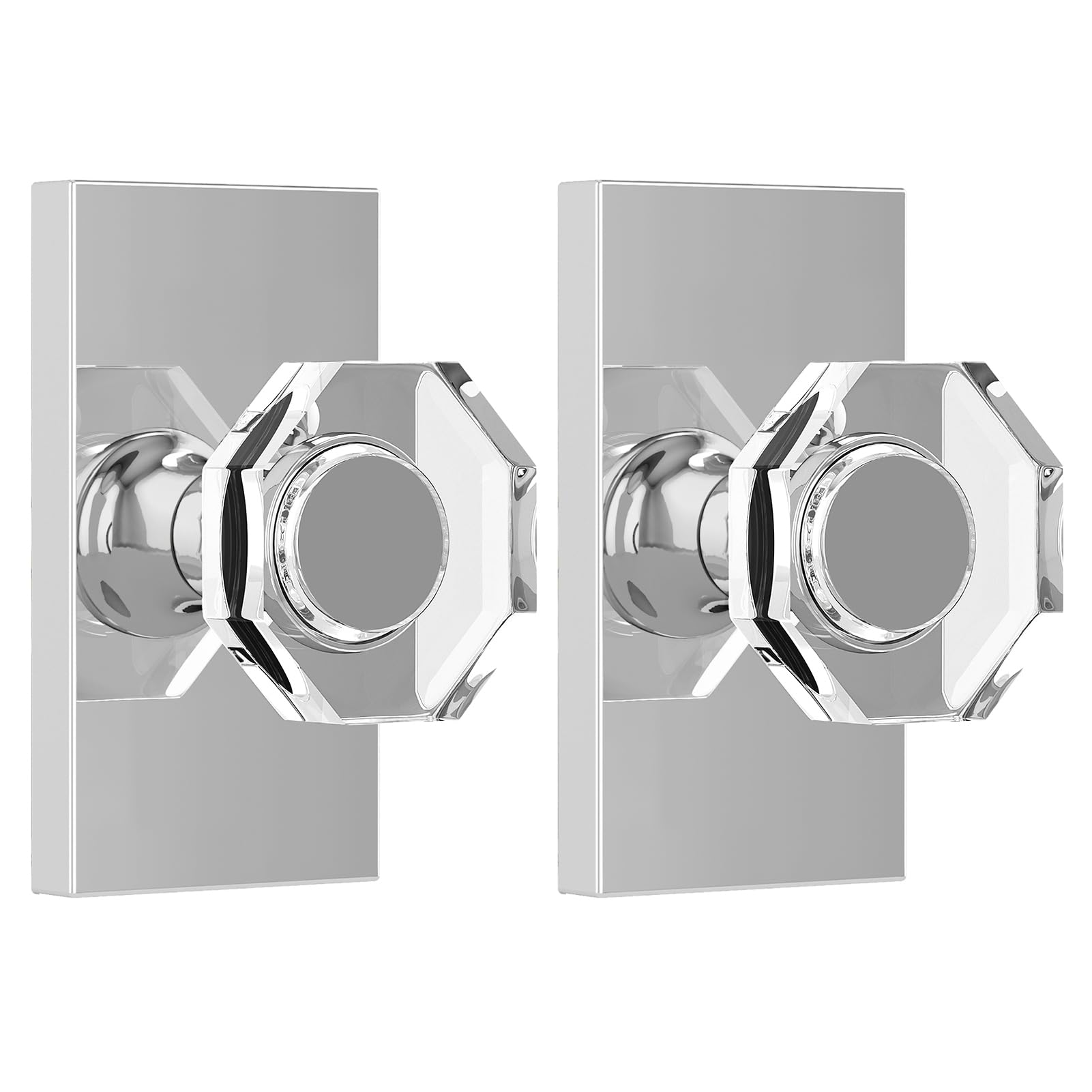 Black Crystal Door Knobs - Modern & Secure -9