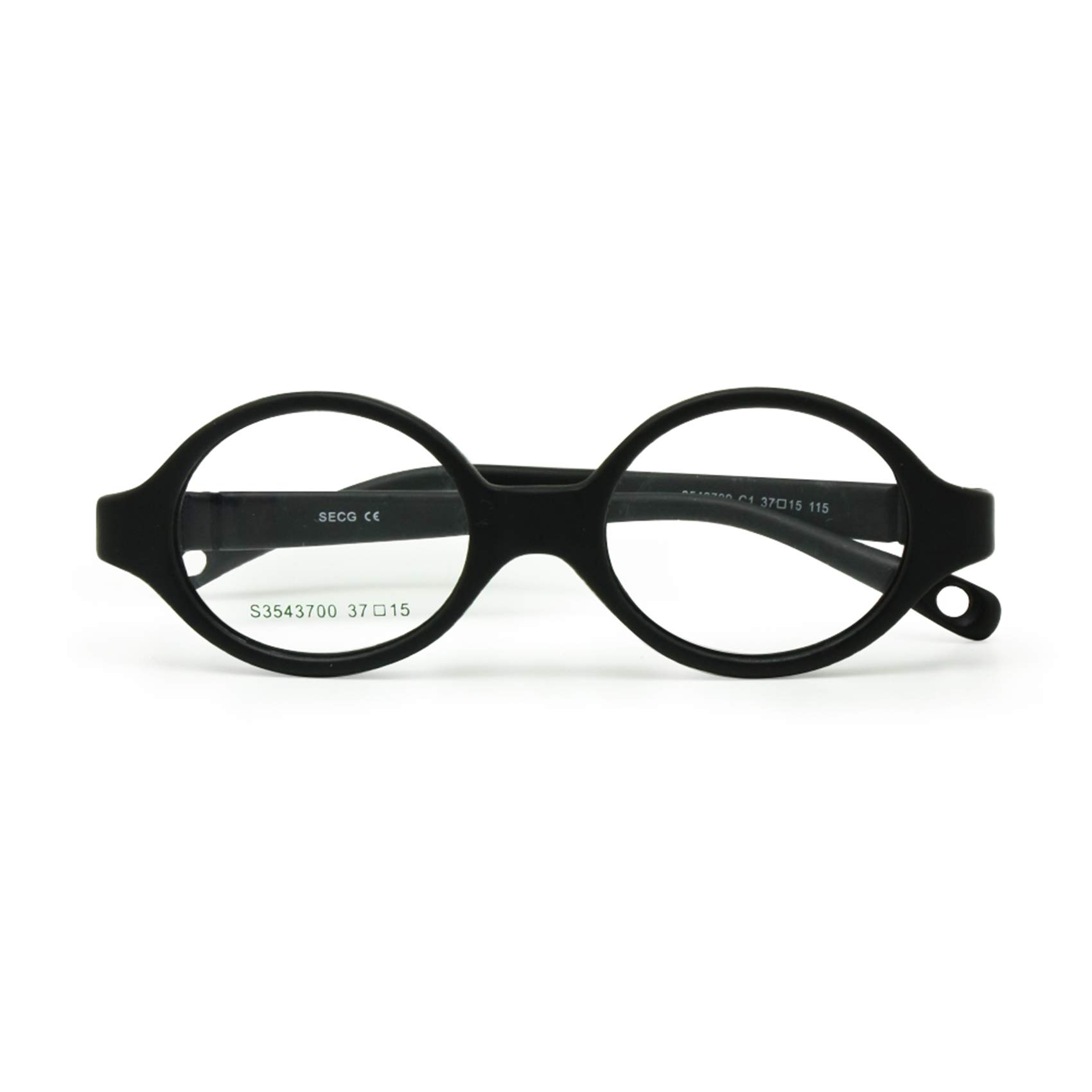 Baby Brille Pflanze nicht fliexible Sicherheit Weich mit Gurt Runde Rahmen mit den normalen Linsenoptik Kinder-Brille & Kordel 37/15 0-1Y
