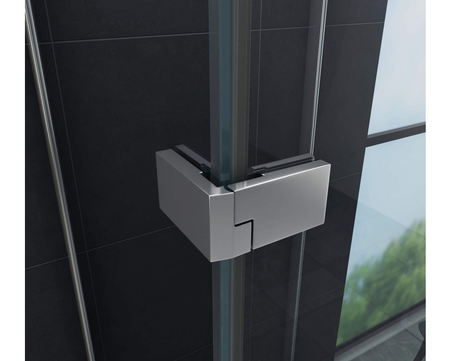 U-förmige Duschkabine Benito 90x90cm – Mit 8mm Sicherheitsglas & Aluminium-Profilen