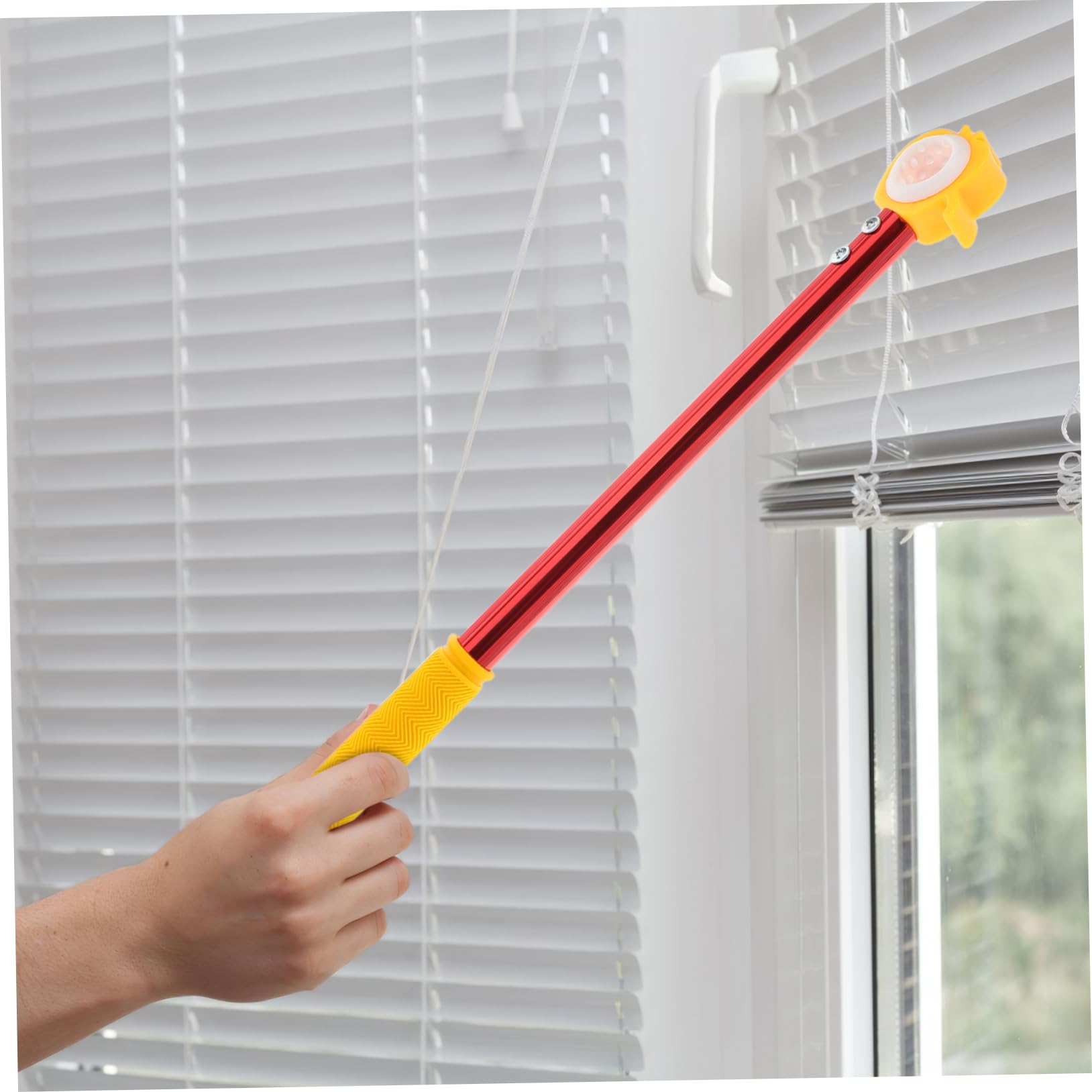 Cabilock Fensterzugstange Aus Aluminium Für Hohe Fenster Mit Zugfunktion Verlängerte Jalousienstange Für Schlafzimmer Wohnzimmer Und Küchendachfenster Stabiler Fensteröffner Für Zuhause Und Schule