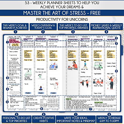 Image of Undated Daily Weekly & Monthly Planner with Budget Section