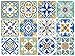 12 PC Pack Backsplash Tile Stickers 6x6 Inch (15x15cm) for Home Decoration Bathroom & Kitchen Vinyl Tile Decals Peel and Stick DIY Wall Sticker Stairs Decals (TS12-001)