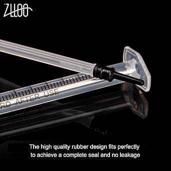 1ml/cc Plastic Tube with 25G-25mm Head Disposable Luer-Lock Independent Packaging Easy to Use (Pack of 50)