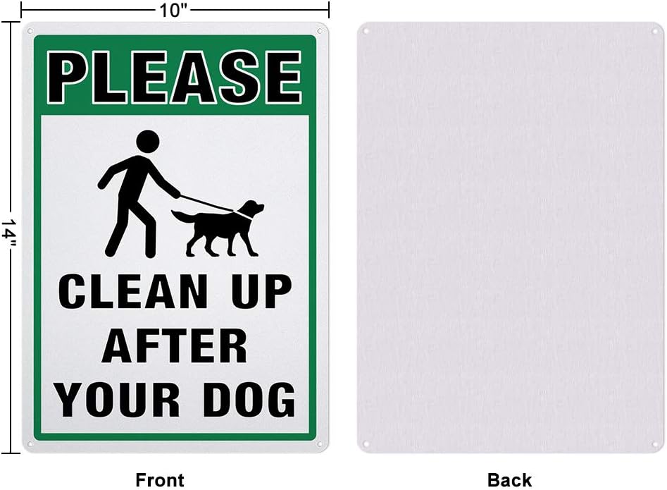 GLOBLELAND Please Clean Up After Your Dog Sign - Image 3