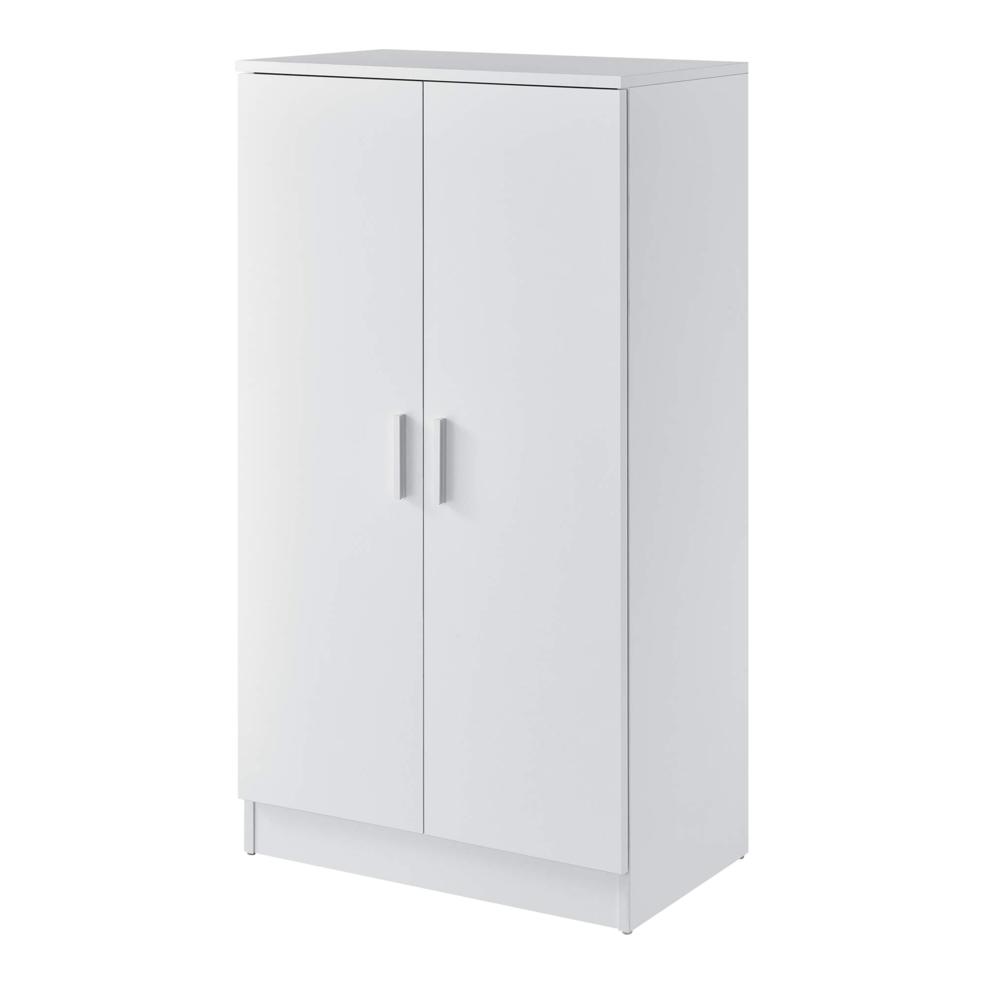 [en.casa] Zapatero Notribontaa Armario con 7 Estantes y 2 Puertas Batientes Mueble Zapatero Organizador para 14 Pares de Zapatos Multiusos Aglomerado 108 x 55 x 35 cm - Blanco