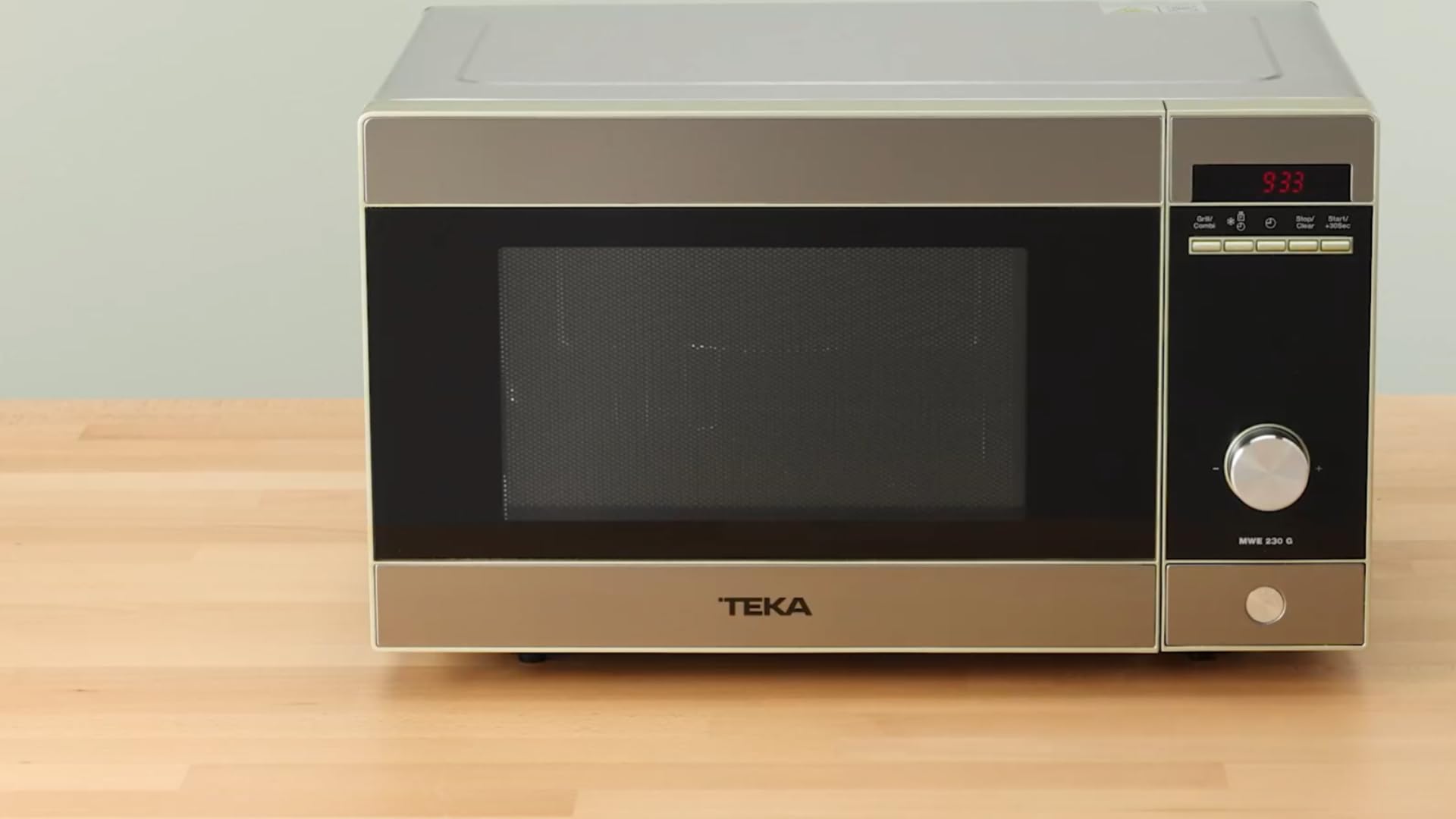 TEKA Microondas Independiente con Grill, Capacidad 23 Litros, 5 Niveles de Potencia 800W, Acero Inoxidable y Cristal Negro, Modelo MWE 230 G