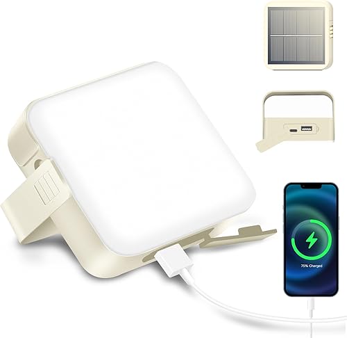 Linterna solar para campamento recargable, 1000 lúmenes, 8000 mAh, luz portátil para tienda, IP65, impermeable, linterna LED para exteriores, para