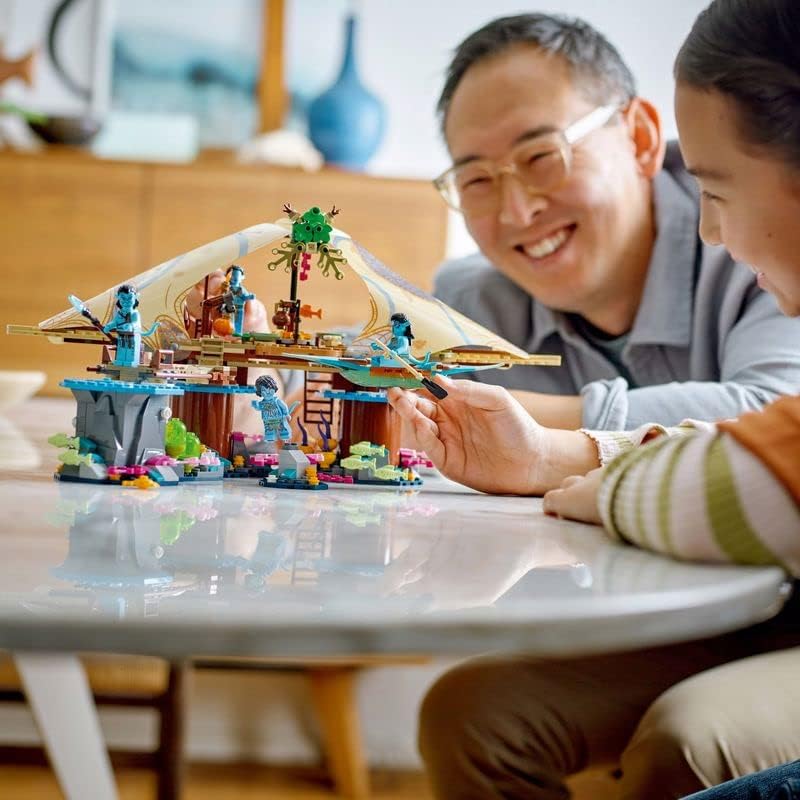 Miniatura 2 de Lego Avatar El Camino del Agua Metkayina Reef Home 75578, Conjunto de juguetes de construcción con pueblo, Canoa, escenas Pandora, Minifiguras