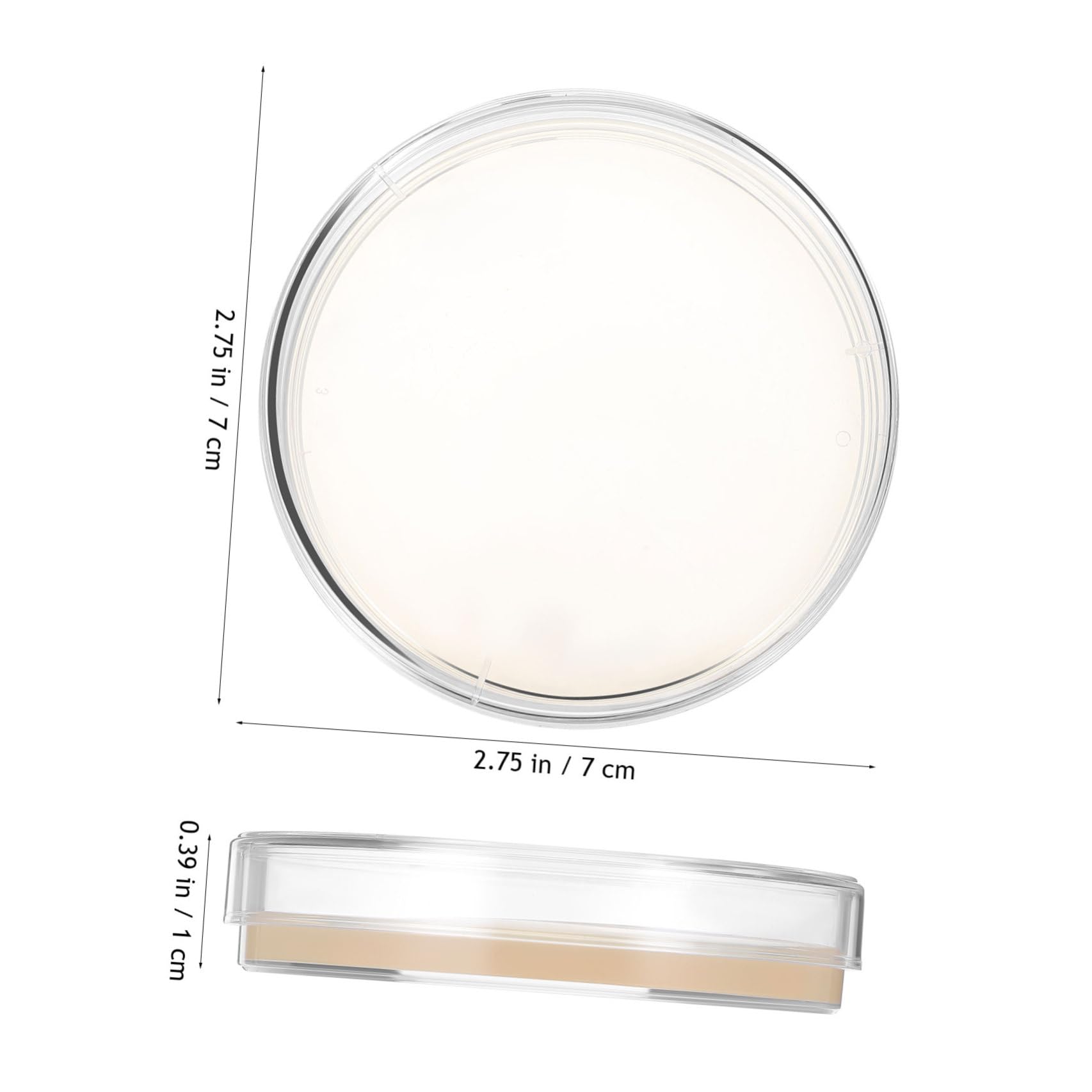 Placas de Agar Nutritivo 7cm, 10 Piezas, Cultivo Listo para Laboratorio | Suministros para Experimentos de Microbiología, Placa de Petri de Agar, Decoracion Colegio