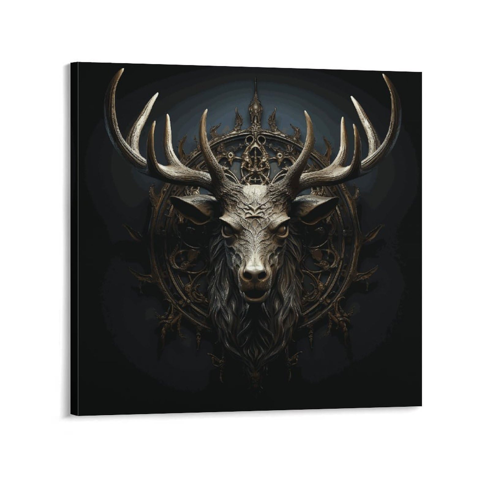 Antlers Canvas Wall Art for Bedroom 12x12inch(30x30cm) Canvas Prints Artwork for Walls Modern Picture Artwork Painting for Living Room Aesthetic Wall Paintings for Bathroom Kitchen Office Decor