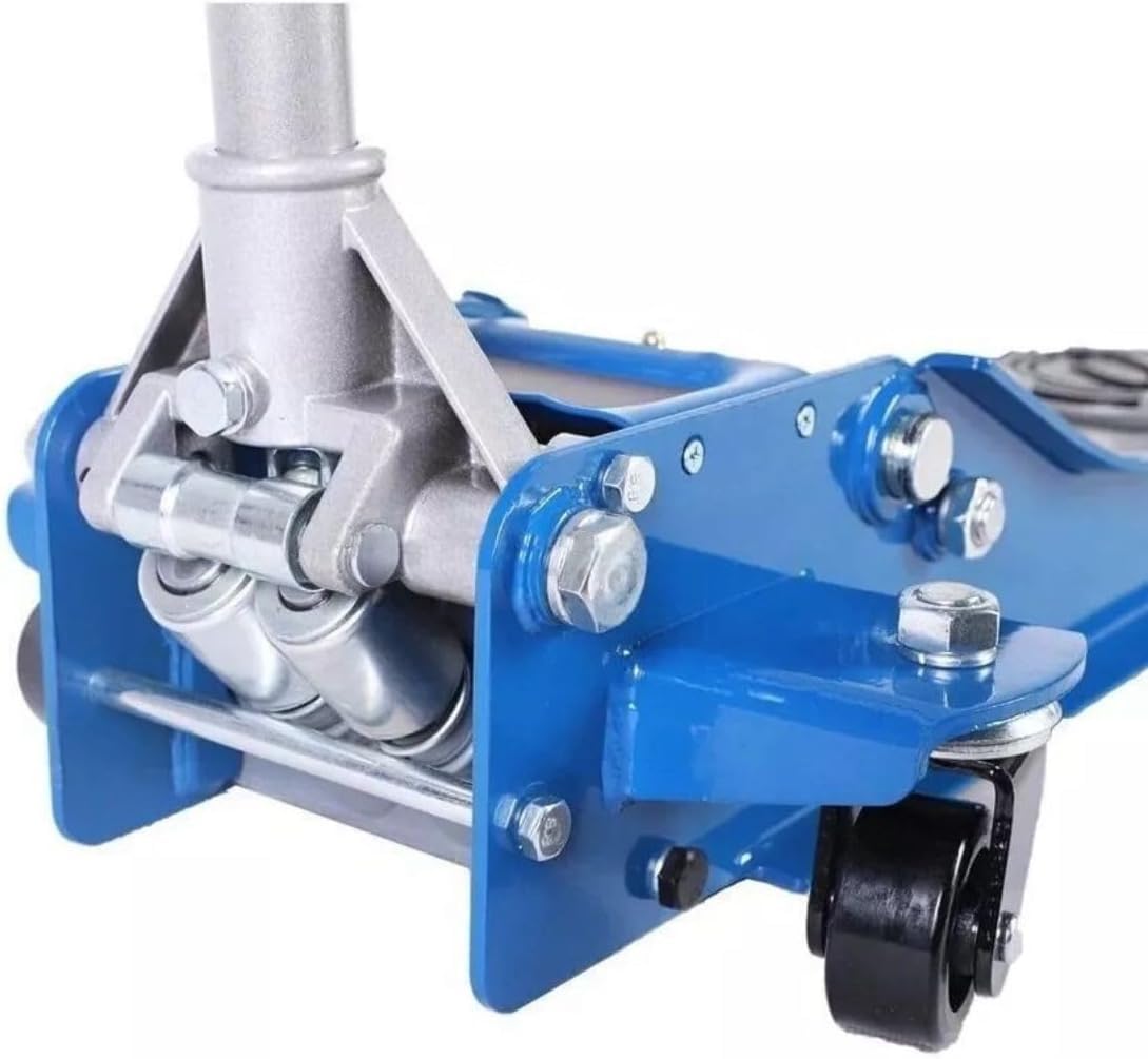 Cric Idraulico per Auto, Sollevatore Professionale 4T, Ruote Bidirezionali a Cuscinetto, Assetto super Ribassato per Veicoli, Crick per Auto con Alzata doppio Pistone, Valvola di Sicurezza.