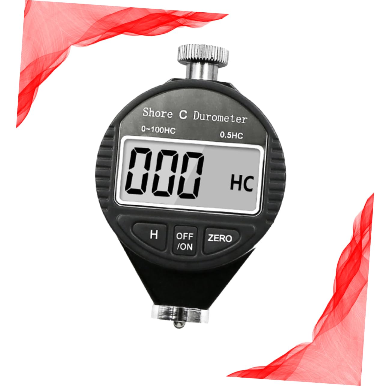 PRETYZOOM Durómetro Shore a Digital Pantalla LCD para Medición de Dureza en Caucho, Plástico y Cuero Probador de Dureza Compacto de Alta Resolución para Pruebas Industriales y Laboratorio