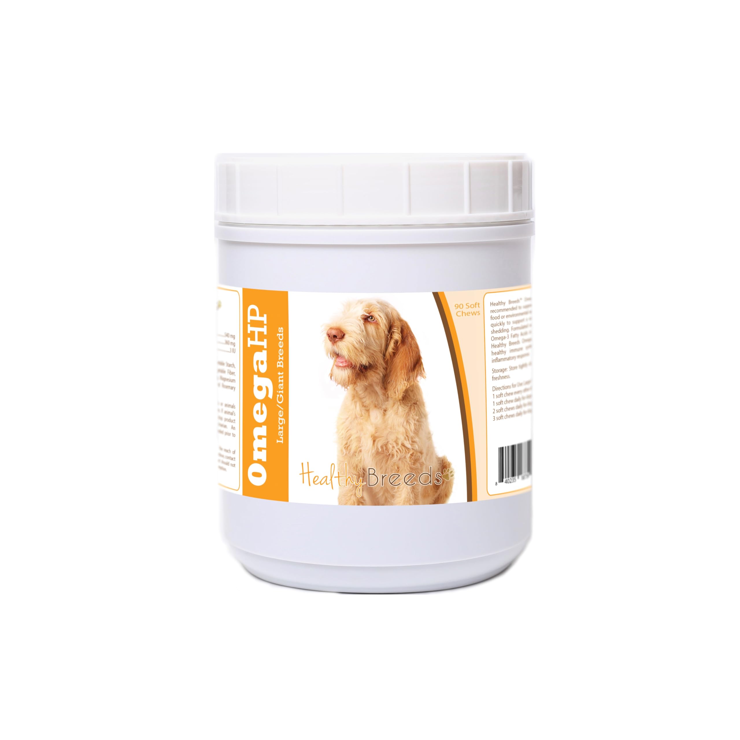 Healthy Breeds Spinoni Italiani Omega HP Fatty Acid Skin and Coat Support Soft Chews 90 Count