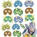 WENTS Masques De Dinosaure pour Enfants Masques en Mousse Dinosaure Partie Fournitures pour Rôle Jouer Fête d'anniversaire Halloween Partie Sac de Remplissage 24pcs