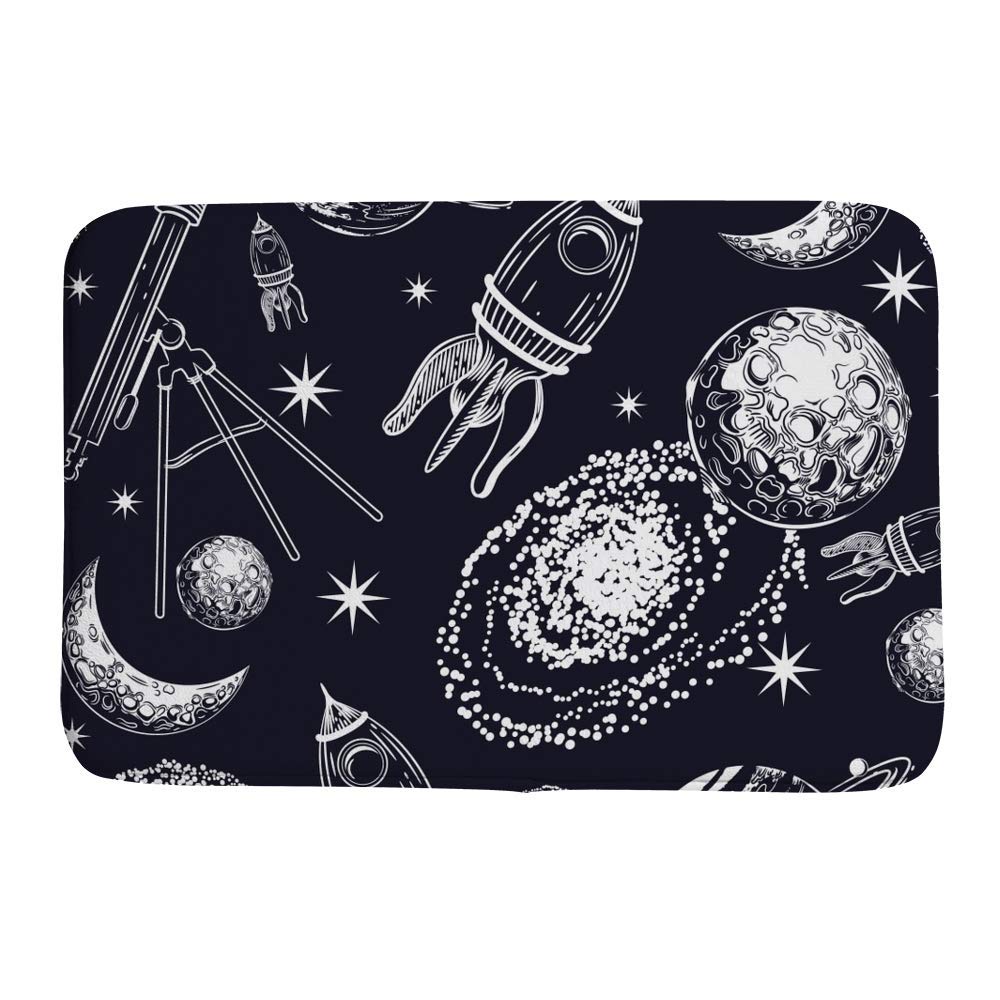 Tapis de bain cosmique à mémoire de forme pour une décoration de douche moderne